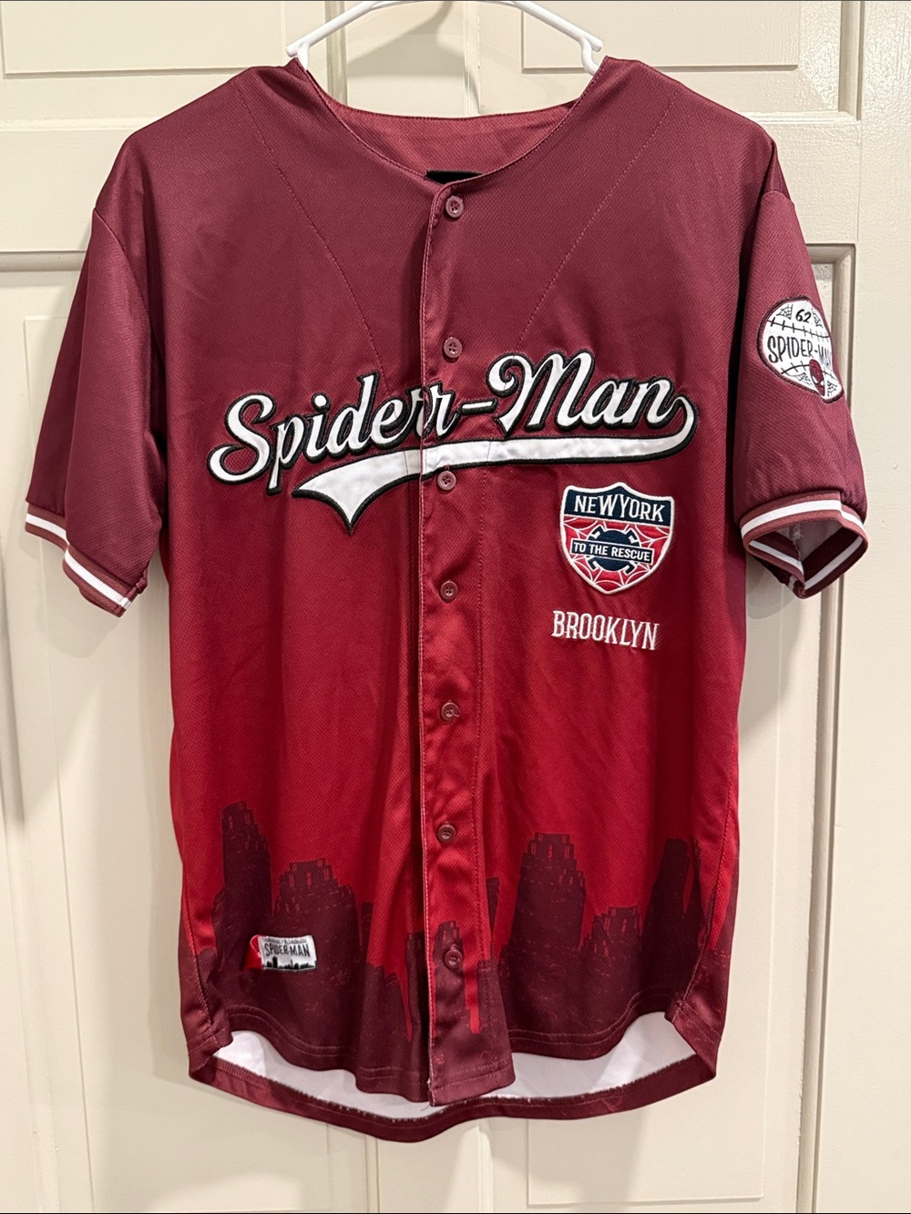 Marvel Spider-Man Peter Parker Ombre Baseball Jersey Sz XS (BoxLunch Exclusive)